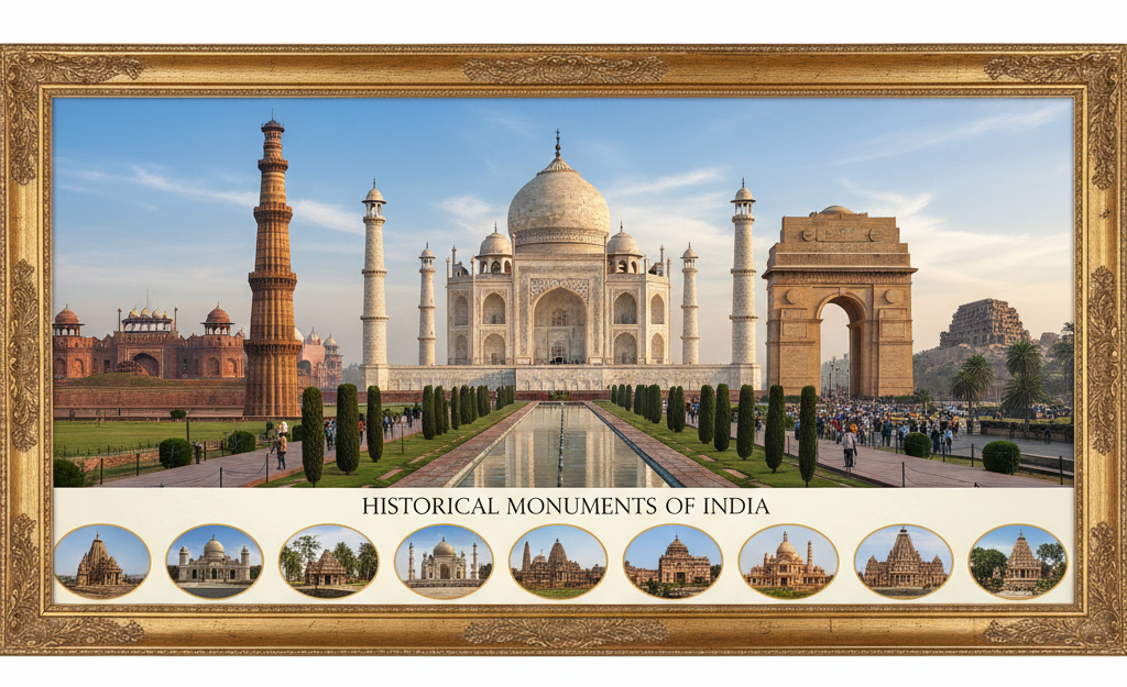 Historical Monuments of India: 50 Important MCQs with Answers & Explanations
