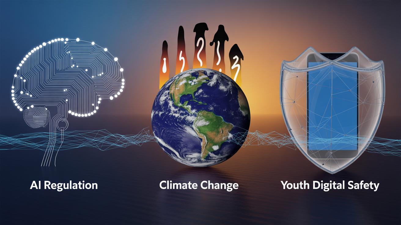 Emerging Global Issues like Artificial Intelligence Regulation, Climate Change, and Youth Digital Safety — United Nations Perspective with 50+ MCQs