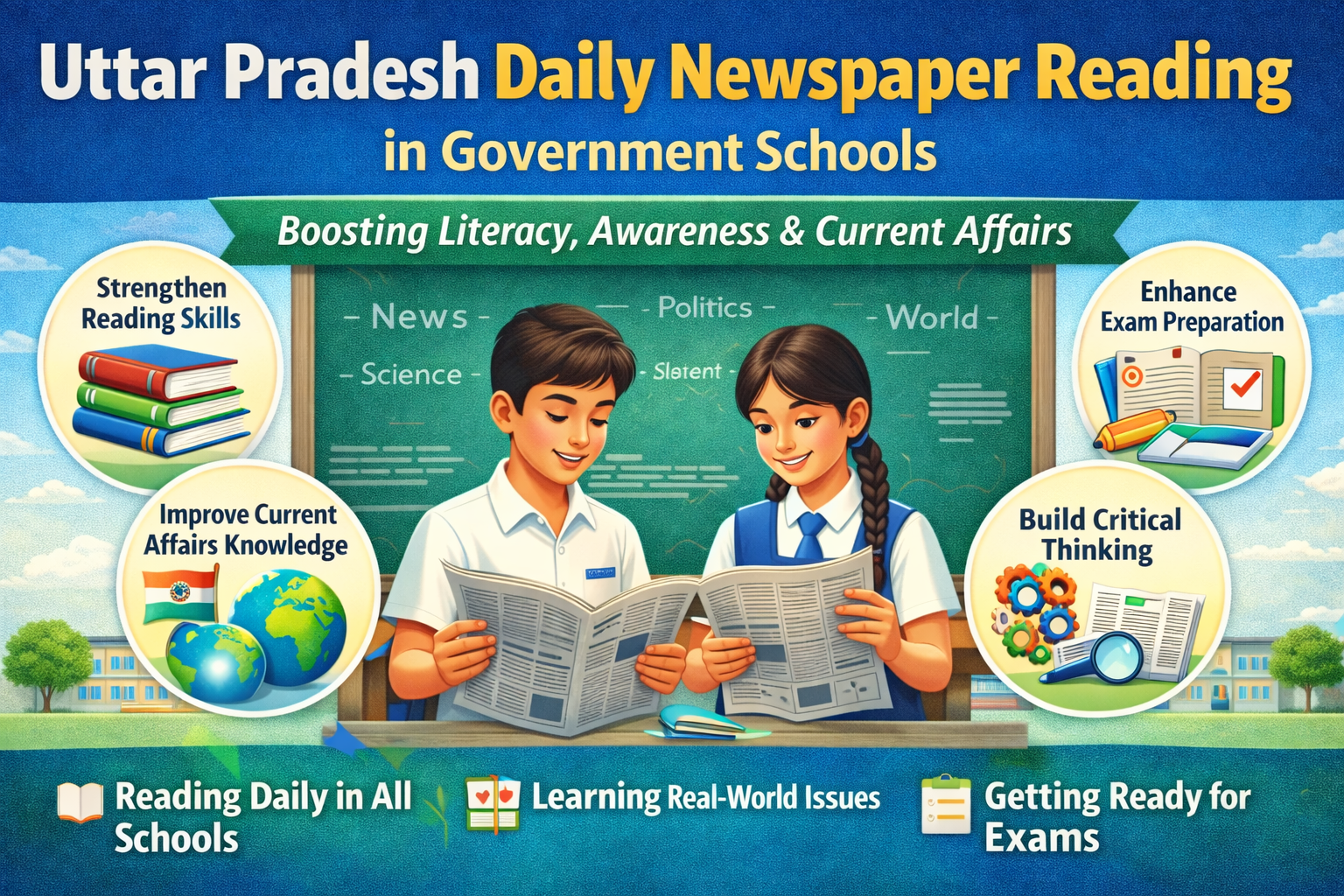 Uttar Pradesh Daily Newspaper Reading in Government Schools