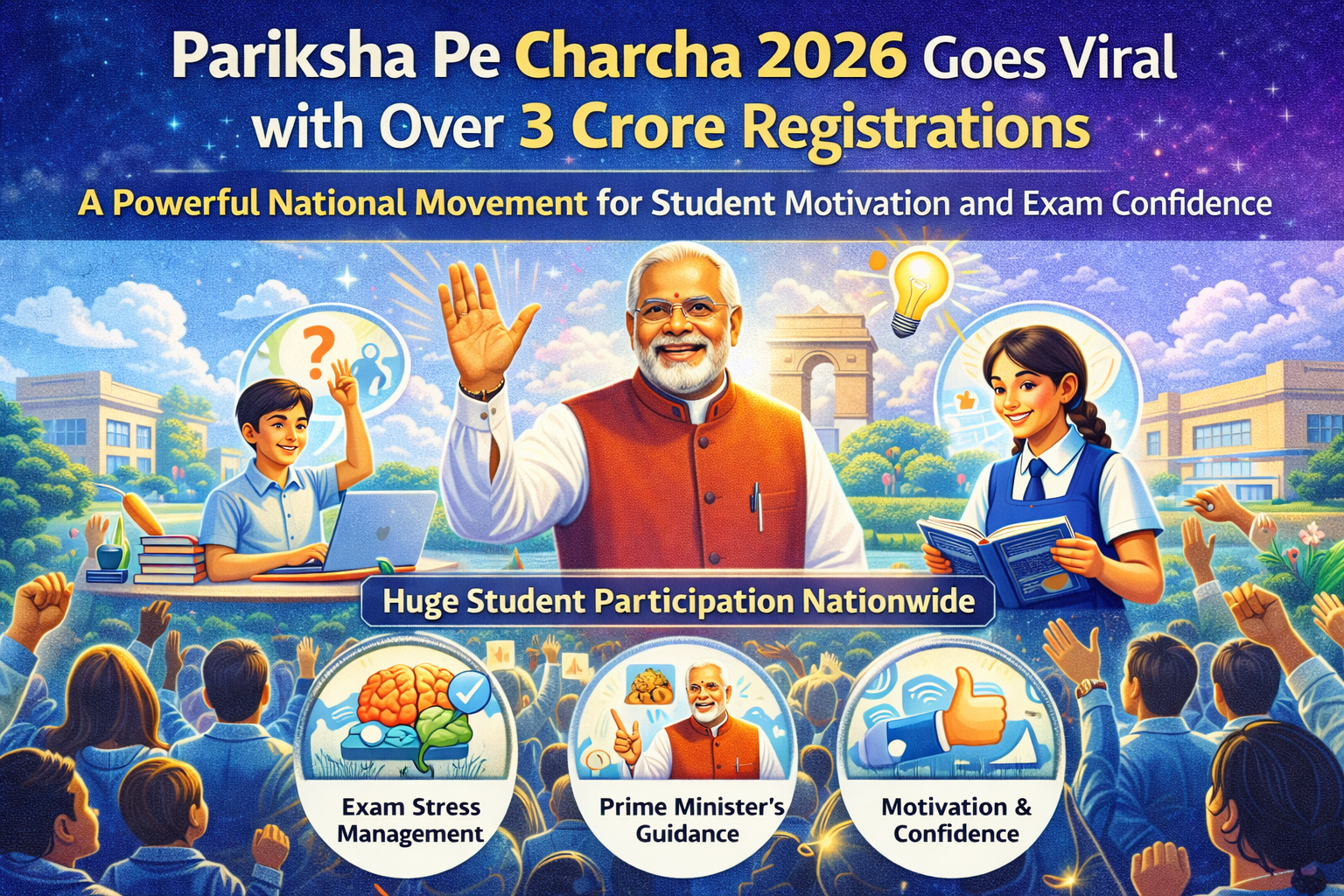 Pariksha Pe Charcha 2026 Goes Viral with Over 3 Crore Registrations