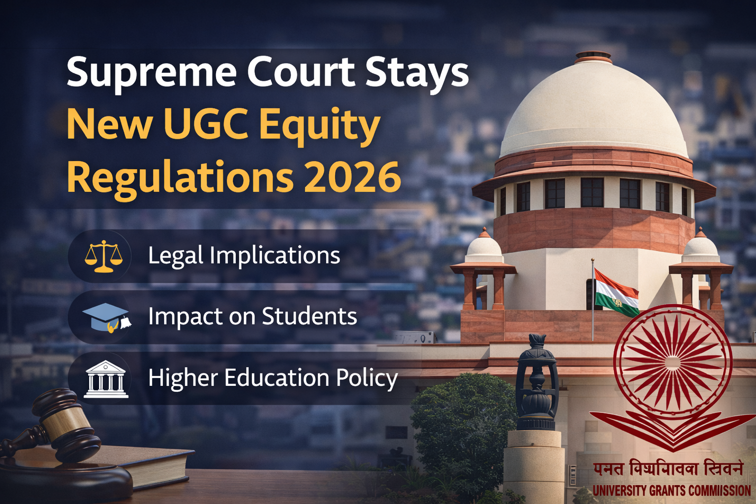Supreme Court stays new UGC Equity Regulations 2026