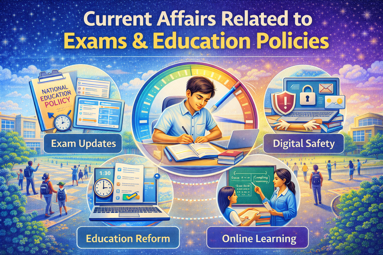 Current Affairs Related to Exams & Education Policies,